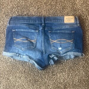 Abercrombie & Fitch Dark Blue Jean Shorts